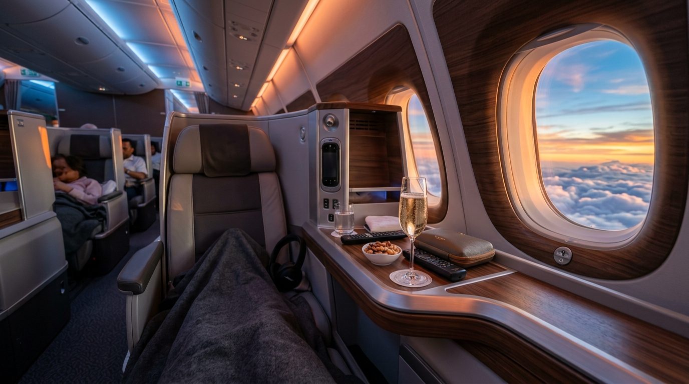 Kako leteti biznis klasom po ceni ekonomske: taktike, nadogradnje i poeni